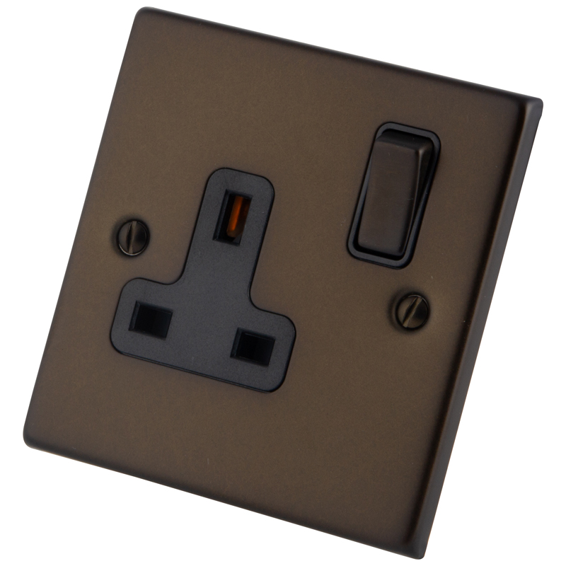 Dark Bronze 1 Gang 13 Amp Switched Socket 6062-103