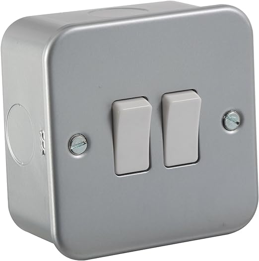 [2LS2M] Lincoln Metalclad 2 Gang 2 Way Switch
