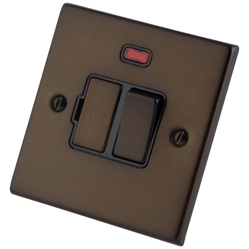 Dark Bronze 13A Switched Fused Spur & Neon 6062-045