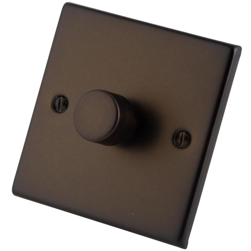 Dark Bronze 1 Gang 2 Way 400W Dimmer 6060-021