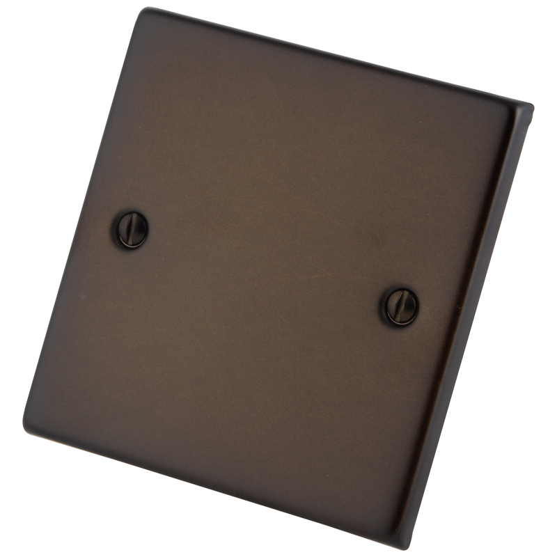 Dark Bronze 1 Gang Blank Plate 6060-030