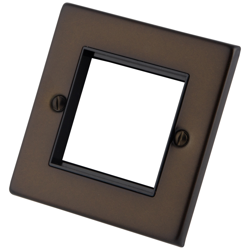 Dark Bronze 1 Gang 2 Module Euro Plate 6062-321