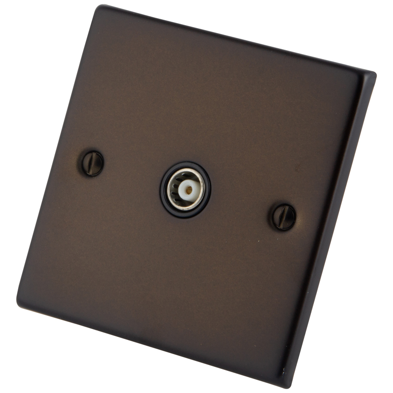 Dark Bronze 1 Gang  TV Socket 6062-300