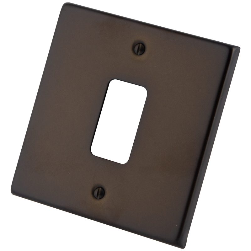 Dark Bronze 1 Gang Grid Plate 6060-350