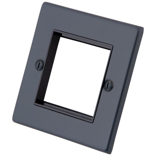 Granite Blue 1 Gang 2 Module Euro Plate 6103-321