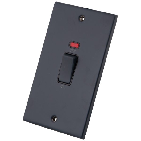 Granite Blue 2 Gang 45A Cooker Switch Neon 6103-202