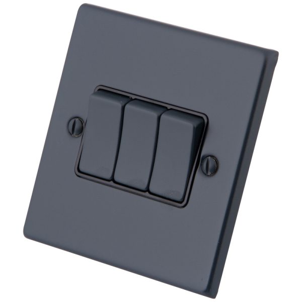 Granite Blue 3 Gang 2 Way Switch 6103-004