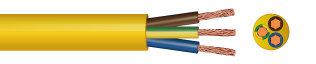 [3X2.5AY] PVC 3 Core 2.5mmSQ Arctic Yellow Cable 3183A