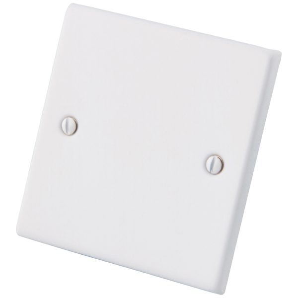 White 1 Gang Blank Plate 6010-030