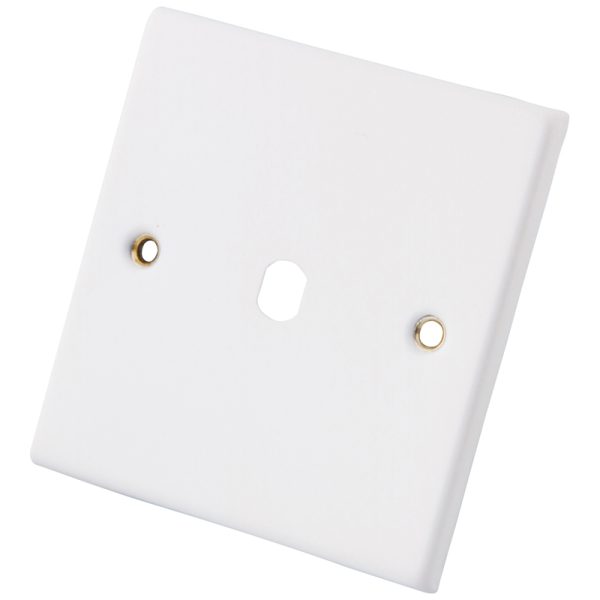 White 1 Gang Dimmer Plate & Knob 6011