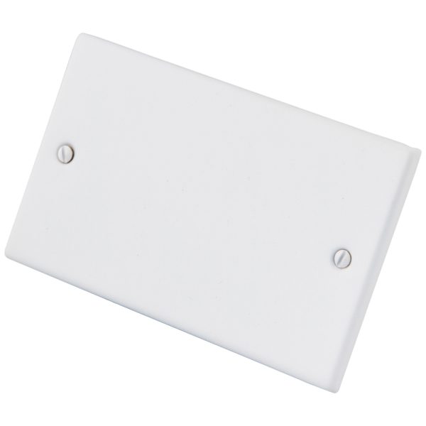 White 2 Gang Blank Plate 6010-031