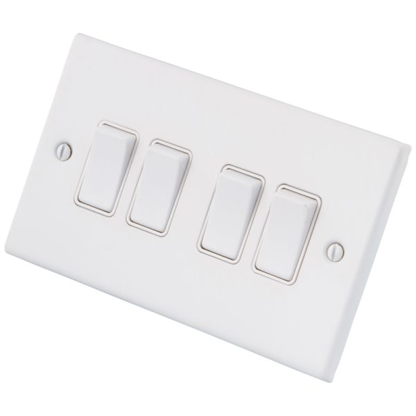 White 4 Gang 2 Way Switch 6011-005