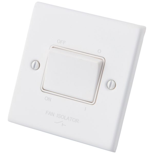 White 3 Pole Fan Isolator Switch 6011-011
