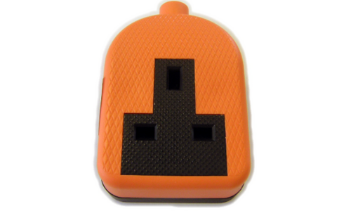 Plymouth 1 Gang 13 Amp Rubber Socket Block - Orange