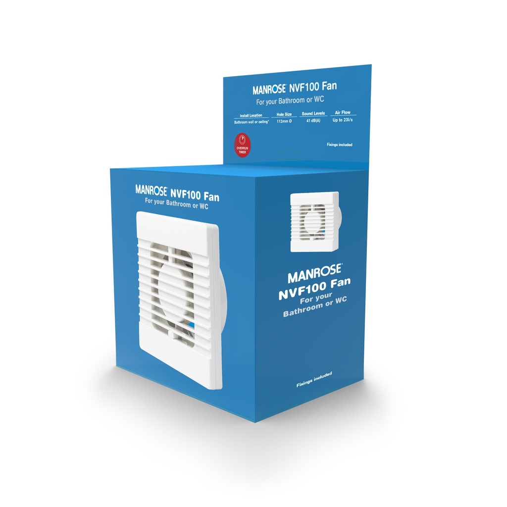 Intervent 4 Inch Timer Model Extractor Fan - Blistered