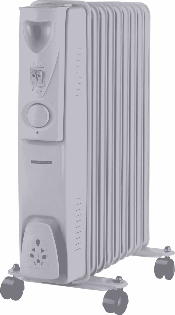 Sunbeam 2 KW 9 Fin Oil Filled Radiator