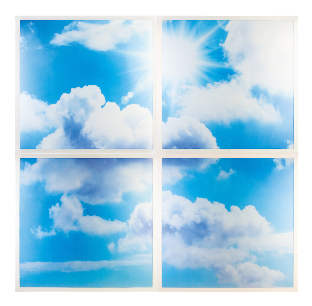 Tezla 4 X 595x595mm Recessed LED SKY Panels