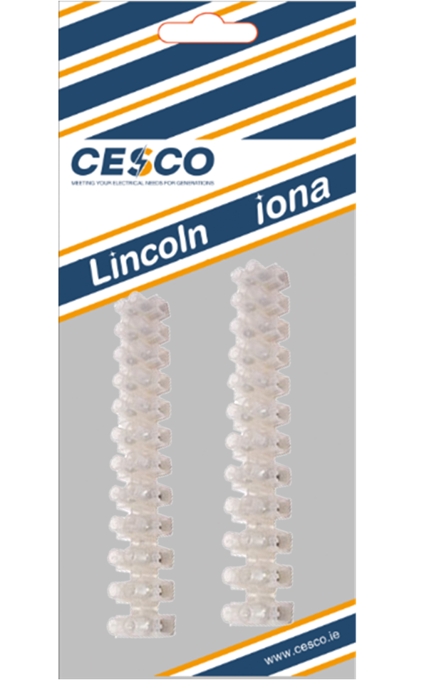 Lincoln 12 Poles 15 Amp 12mm2 Strip Connector Pre Packed