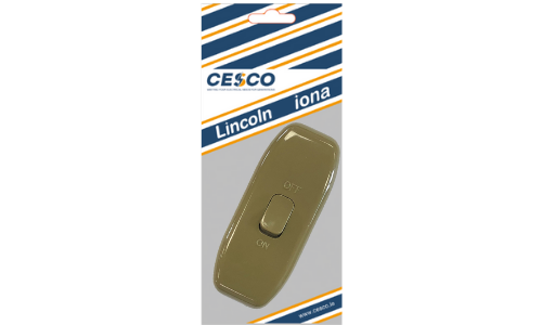 Lincoln 6 Amp In Line Switch Gold Pre Packed