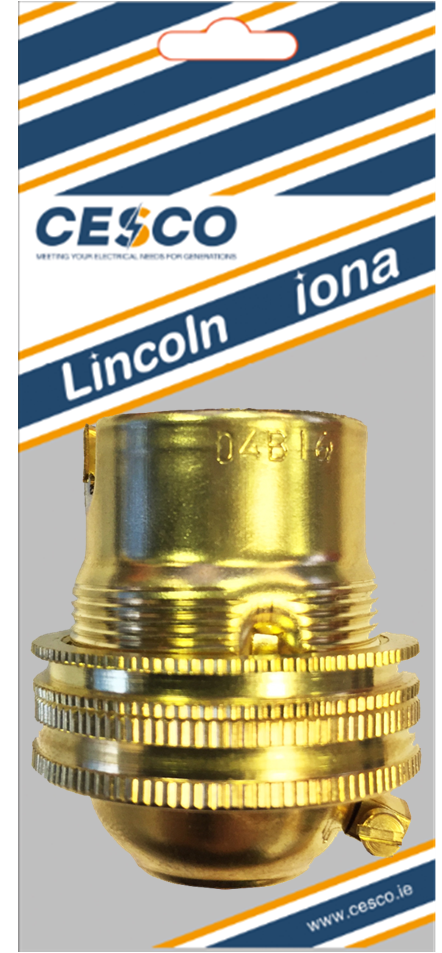 Cesco 10mm Brass Lamp Holder Pre Packed