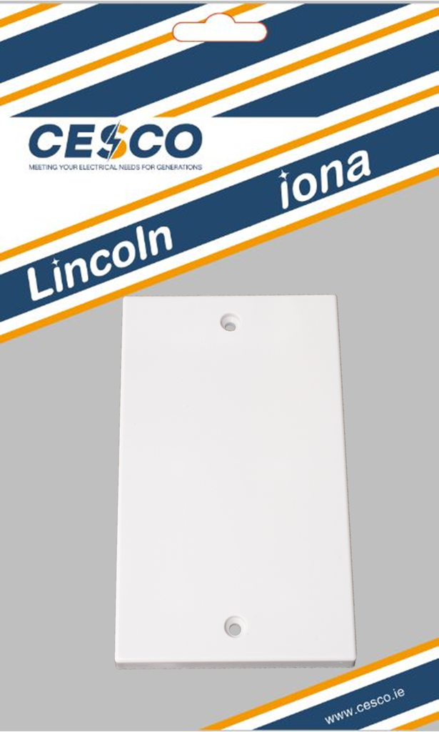 Lincoln 2 Gang Blank Plate Pre Packed