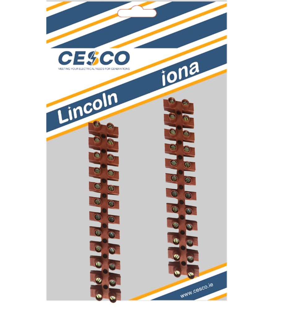 Lincoln 12 Pole 50 Amp 12mm2 Strip Connector Pre Packed