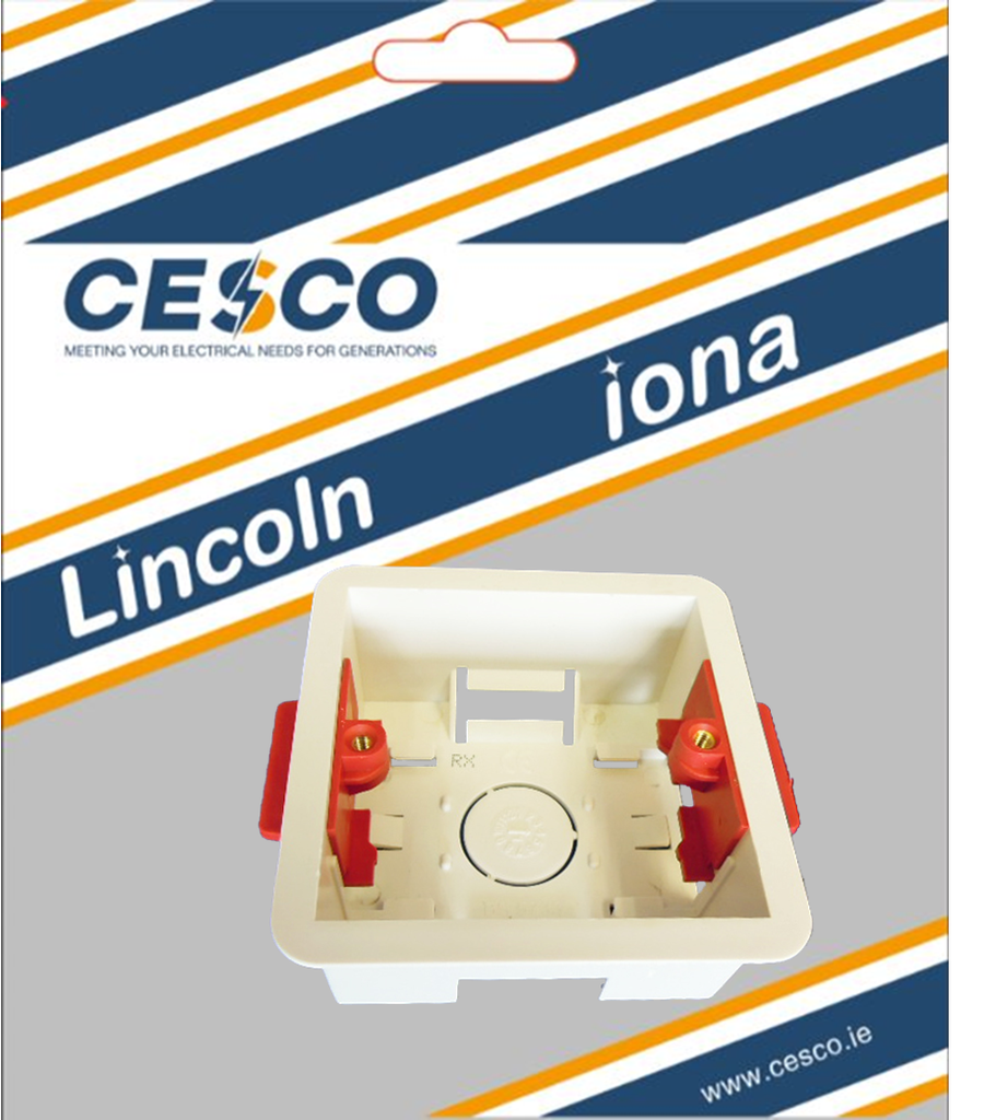 Lincoln 1 Gang Dry Lining Box Pre Packed