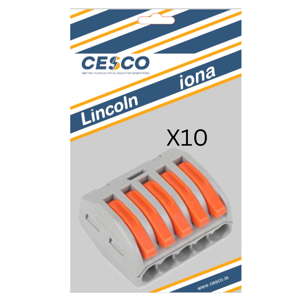 Plymouth 5 Pole Nylon Connector 10 Pack