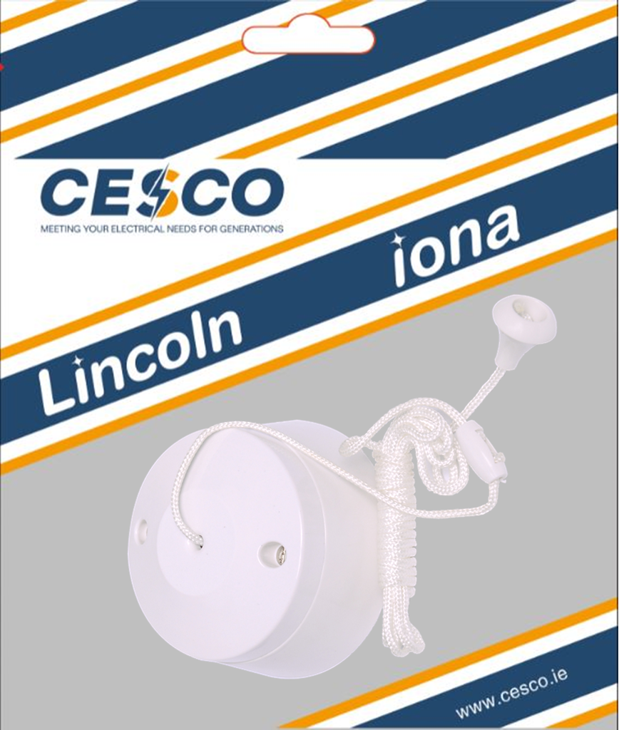 Lincoln 10 Amp 2 Way Ceiling Switch Pre Packed