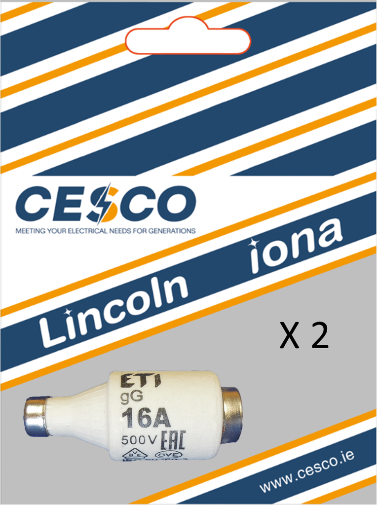 Cesco 16 Amp 2 Pack DZII Fuse Pre Packed
