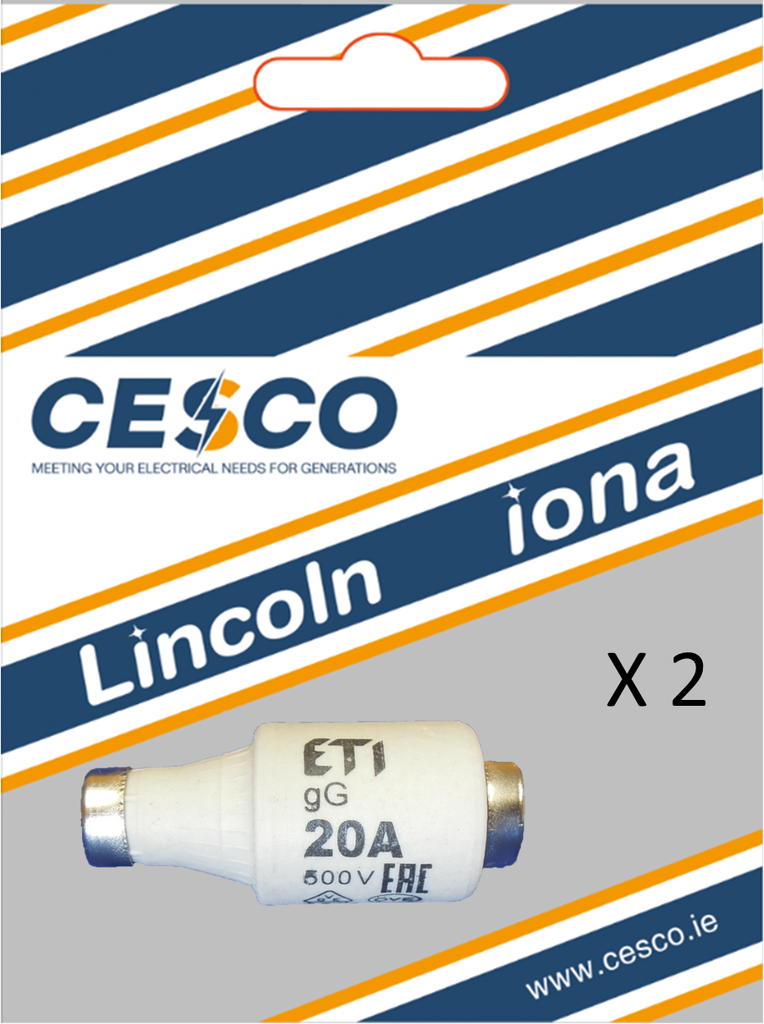 Cesco 20 Amp 2 Pack DZII Fuse Pre Packed