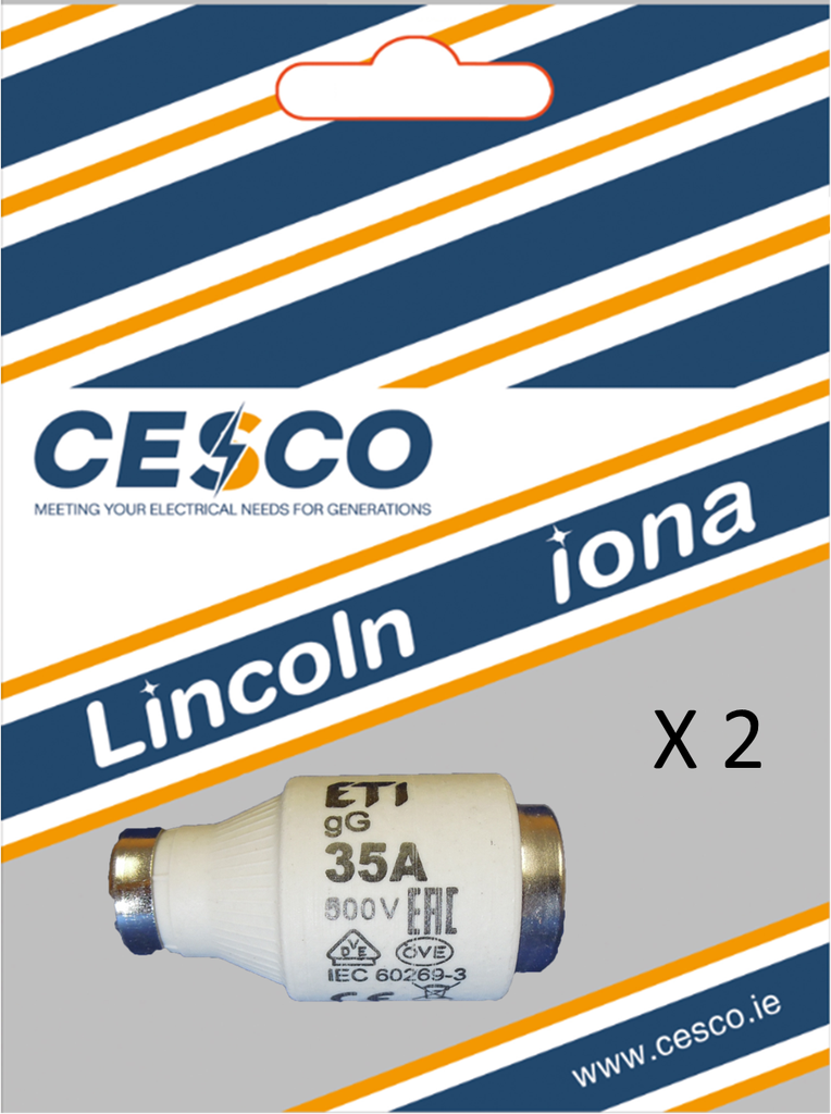 Cesco 35 Amp 2 Pack DZII Fuse Pre Packed