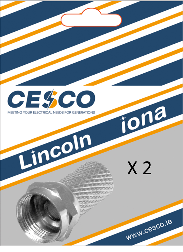 Cesco F Connector Plug - 2 Pk Pre Packed