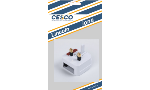 Lincoln 2 Pin to 3 Pin Flip Over Adaptor Pre Packed