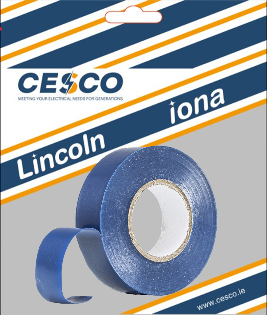 Lancaster 19mm X 20 Metre Blue Insulating Tape Pre Packed