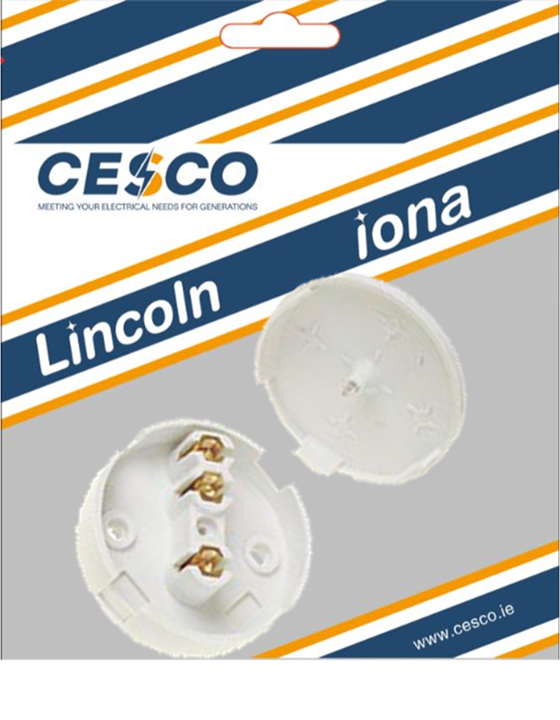 Lincoln 30 Amp 3 Terminal White Junction Box