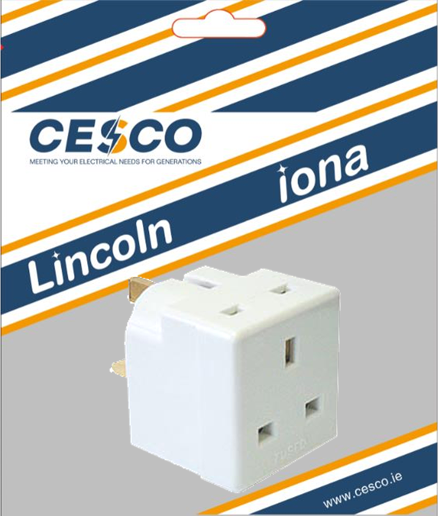 [PP/MP815] Lincoln 13 Amp 2 Way Multiplug Pre packed