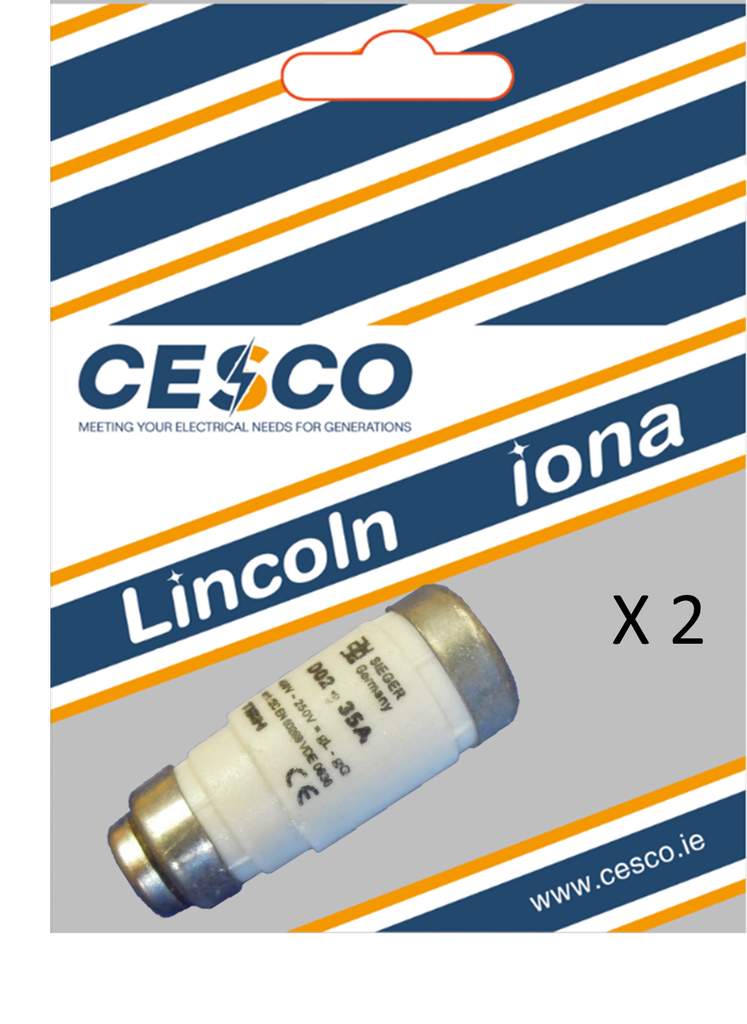 Cesco 35 Amp Neozed Fuse - 2 Pack Pre Packed