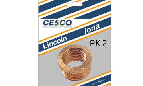 Lincoln 1/2 Inch - 10mm Brass Reducer  - 2 pack