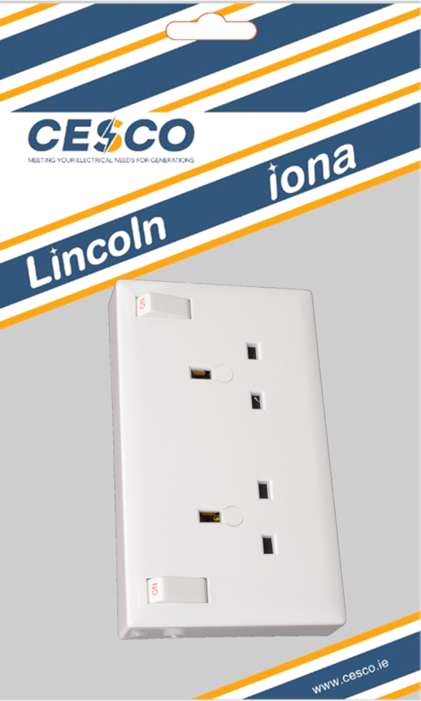 [PP/S13-213/S] Lincoln 13A Single to Twin Switched Socket Converter Pre Packed