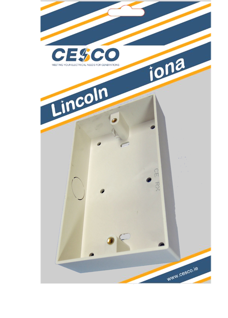 Lincoln Twin 32mm Surface PVC Socket Box