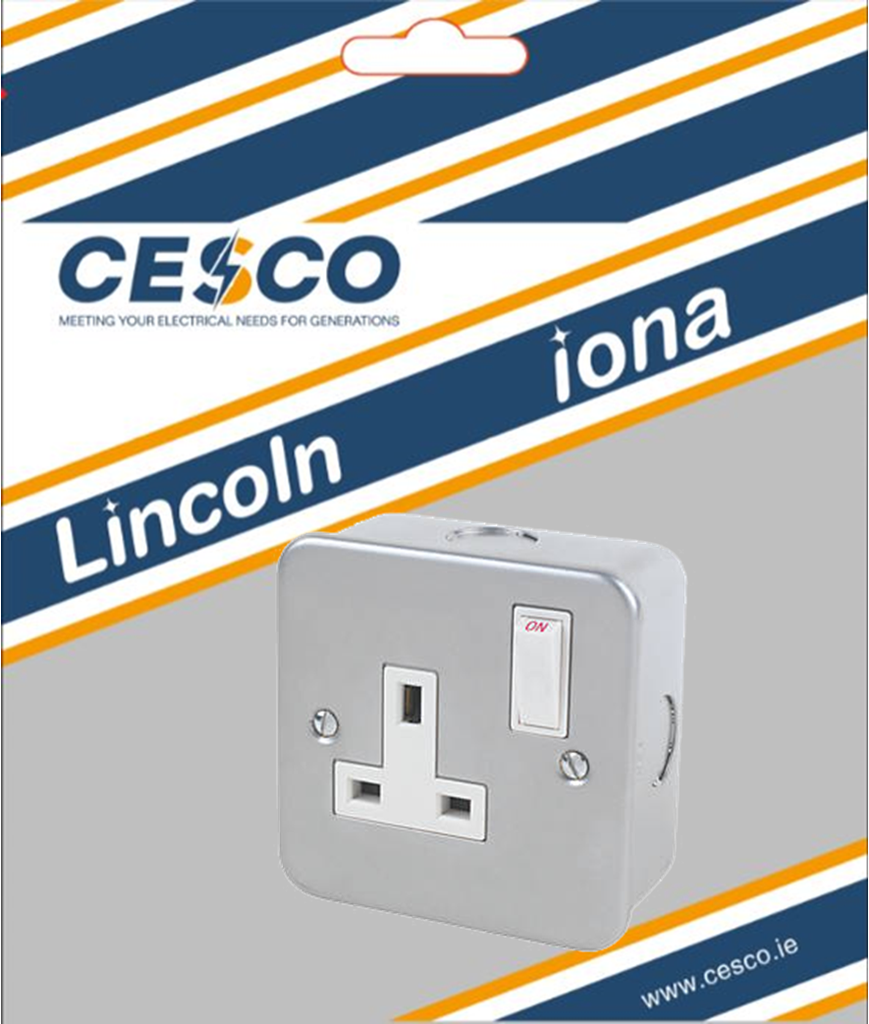 Metalclad 1 Gang Switched Socket Pre Packed