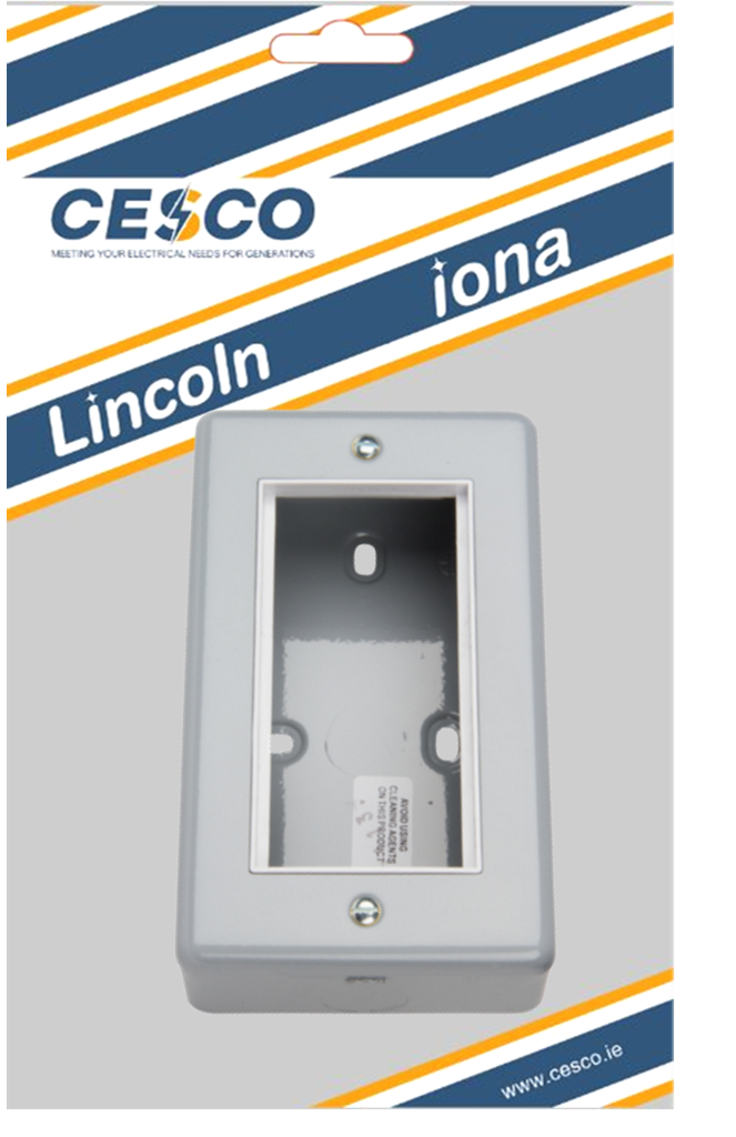 Metalclad 2 Gang Empty Box for 4 Standard Modules Pre Packed