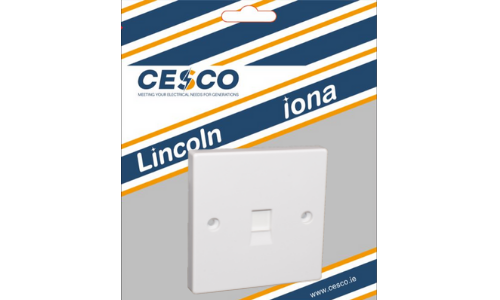 Lincoln Flush Telephone Socket Pre Packed
