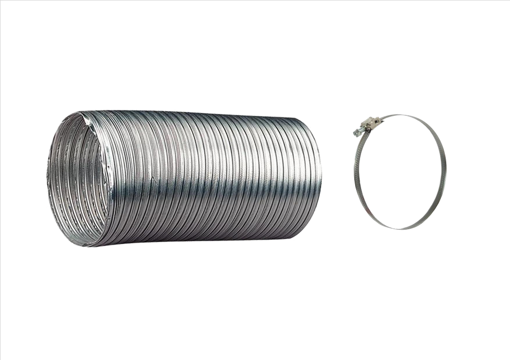 Manrose 1.5 Metre 4 Inch Aluminium Ducting c/w Clip