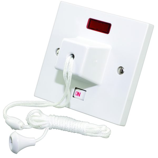 Lincoln 50 Amp Double Pole Ceiling Switch c/w Neon