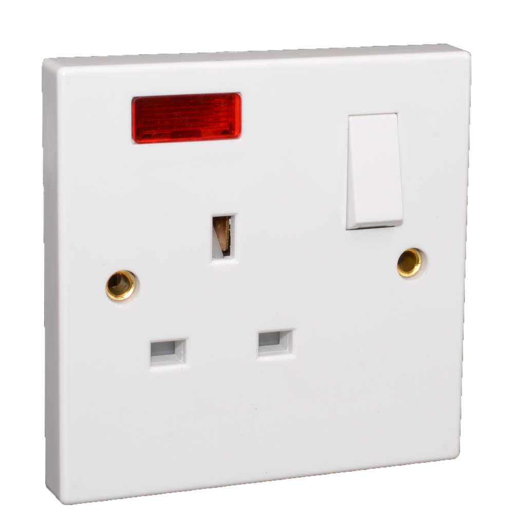 Lincoln 13 Amp 1 Gang Switched Socket c/w Pilot Light