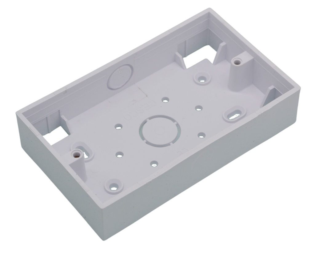 Lincoln 2 Gang PVC 35mm Surface Box c/w KO