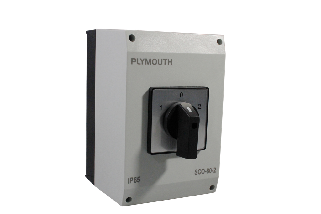 Plymouth 80 Amp 2 Pole Surface IP65 Changeover Switch