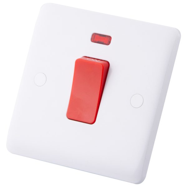 Iona 45 Amp D/P Cooker Switch 1 Gang Switch+Neon